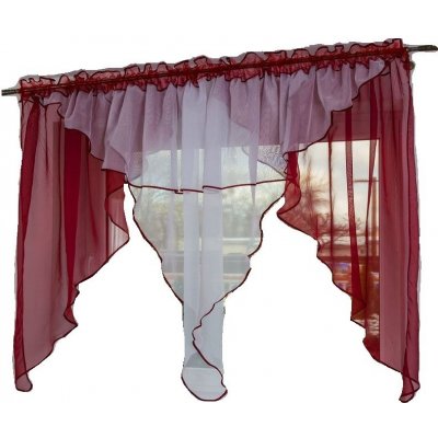 Strefa Firan Ready Curtain GENEVA 350x150 cm, barva vínová – Zboží Mobilmania