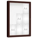 PROCITY Venkovní vitrína model 2000, 9 x A4, plexi, hnědá – Zboží Živě