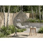 Textilomanie Šedé závěsné křeslo KOKON se stojanem světlý polštář – Zbozi.Blesk.cz