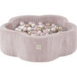 Plush Nest suchý bazén Květinová zóna prémiový manšestr světle růžový 95 x 30 cm + 300 míčků – Zboží Mobilmania