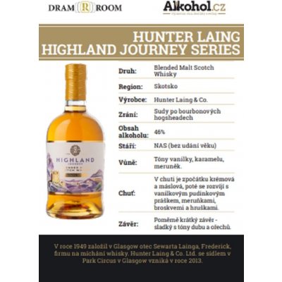 Hunter Laing Highland Journey Series 46% 0,04 l (holá láhev)