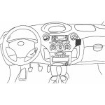 Konzole pro držák mobilního telefonu do Toyota Yaris