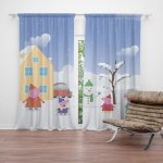 Sablio Závěs Prasátko Pepina Zima: 2ks 140x250cm – Hledejceny.cz
