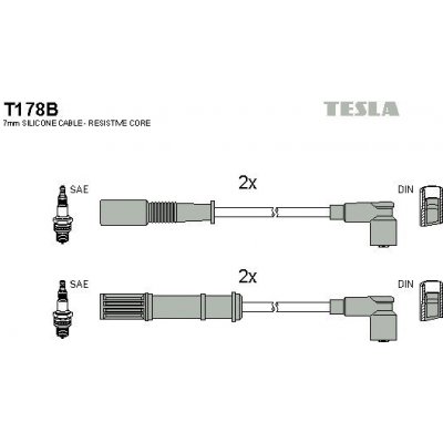 Sada kabelů pro zapalování TESLA T178B – Zboží Mobilmania