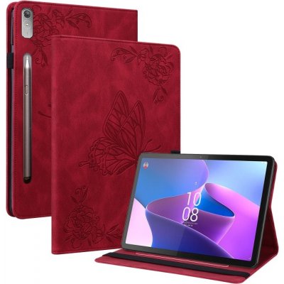 Protemio Art Butterfly Peněženkový obal pro Lenovo Tab P12 69561 červený – Zbozi.Blesk.cz