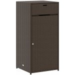 zahrada-XL Zahradní úložná skříň hnědá 55 x 55 x 111 cm polyratan – Zboží Mobilmania