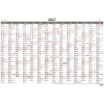 nástěnný Plánovací roční mapa A1 bezobrázková 88cm x 64cm, N221-27 2027 – Sleviste.cz