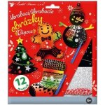 Anděl Sada škrabacích obrázků s doplňky Vánoce – Zboží Dáma