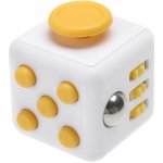 Fidget Cube antistresová kostka Bílo žlutý – Zboží Dáma