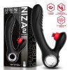 Vibrátor InToYou Niza Vibe with Heating and Clitoris Triple Tongue Black