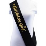 Poháry.com® Narozeninová šerpa Birthday Girl - černá – Zboží Dáma