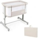 COSTWAY 3 v 1 postýlka 5stupňová béžová – Zboží Mobilmania