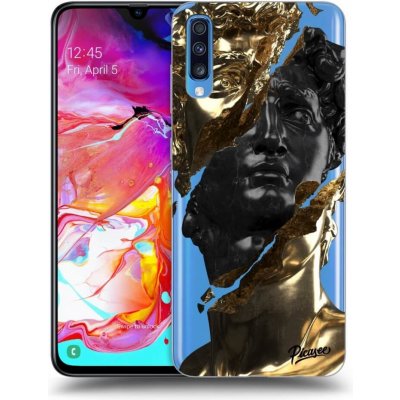 Pouzdro Picasee silikonové Samsung Galaxy A70 A705F - Black Gold čiré – Zbozi.Blesk.cz