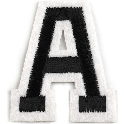 Nažehlovačka písmena Varianta: 1 "A" černá, Balení: 1 ks – Zboží Dáma