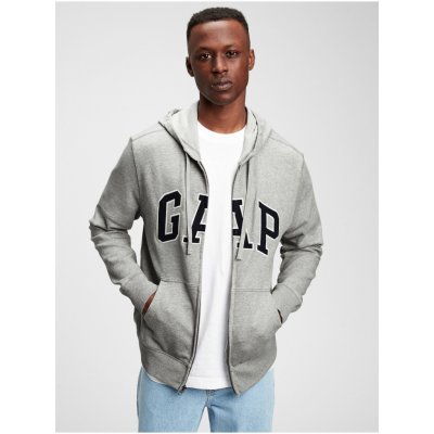 Šedá GAP Logo arch hoodie