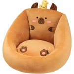 LeanToys Plyšové křeslo Kapybara s kachnou hnědé 50x45cm – Sleviste.cz