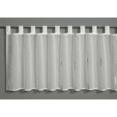 Bennetti Vitrážová záclona s poutky, pruhy, stříbrnošedá 140 x 45 cm – Hledejceny.cz