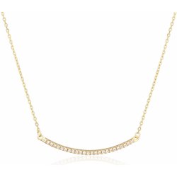 JVD Elegantní pozlacený náhrdelník se zirkony SVLN0424XH2GO45