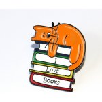 BeCool brož Miluji knížky Čtení je nejlepší relax Líná kočka I Love Books 3301 – Hledejceny.cz