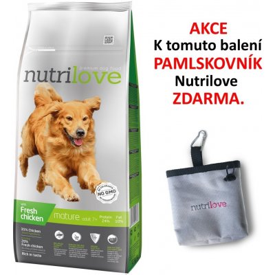 Nutrilove pes SENIOR fresh kuřecí 12 kg – Zbozi.Blesk.cz