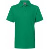 Dětské tričko dětské triko s límečkem premium JAMES NICHOLSON JN070K IRISH GREEN