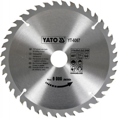YATO pilový kotouč na dřevo 210x30 mm YT-6067 – Sleviste.cz