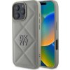 Pouzdro a kryt na mobilní telefon Apple DKNY PU Leather Quilted Stack Logo Zadní Kryt pro iPhone 16 Pro Grey