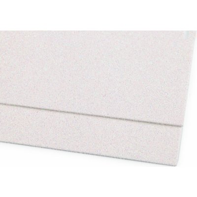 Pěnová guma Moosgummi s glitry bílá AB 20x30 cm - 2ks – Zboží Dáma