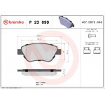 Sada brzdových destiček, kotoučová brzda BREMBO P 23 099 | Zboží Auto