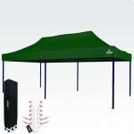 BRIMO Nepromokavý párty stan 3x6m bez 3 stěn Zelená S. Ocel eco – Zboží Mobilmania