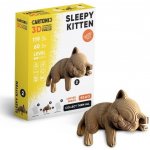 Cartonic 3D PUZZLE SLEEPY KITTEN, 119 ks – Zboží Dáma