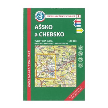 KČT 1 Ašsko a Chebsko 1:50T Turistická mapa