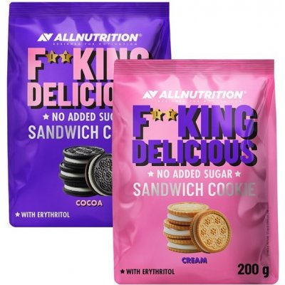 AllNutrition Fitking Delicious Sandwich Cookie Cookie Choco 200 g – Zboží Dáma