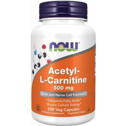 Now Foods Acetyl-L-Karnitin ALC 500 mg 200 veg kapslí