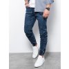 Pánské džíny Ombre Clothing pánské jogger kalhoty Evalp modrá P1056