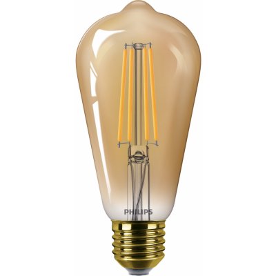 Philips LED žárovka E27, filament 5.8W, 640lm, 2200K – Zboží Živě