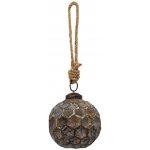 Clayre & Eef Měděná antik skleněná ozdoba Hexagon Copper S Ø 7*7 cm – Hledejceny.cz