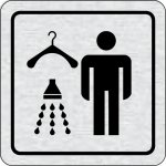 Nalepovací cedulka na dveře - Šatna se sprchou muži – Sleviste.cz