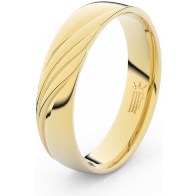 Danfil prsten DLR3045 žluté zlato 585/1000 bez kamene povrch lesk – Zboží Mobilmania