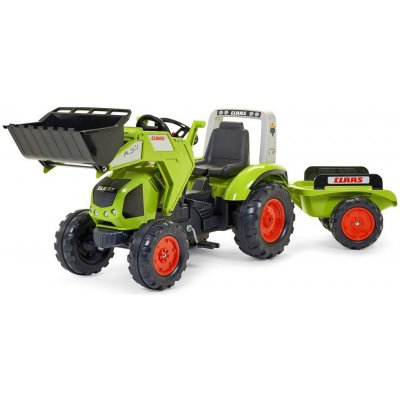 Falk FALK Šlapací traktor Claas Axos 330 s nakladačem a vlečkou FA 1011AM – Sleviste.cz