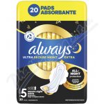 Always Ultra Secure Night Extra vložky 20 ks – Zboží Mobilmania