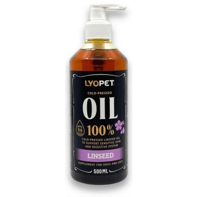 Lyopet 100% lněný olej 500 ml – Hledejceny.cz