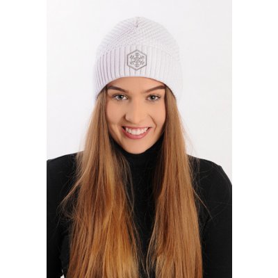 Čepice R-Jet Sport fashion basic bez bam ohrnutá bílá s vločkou – Hledejceny.cz