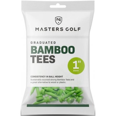 Masters Golf Bamboo Graduated Tees 1 25ks zelená
