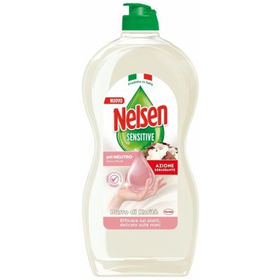 Nelsen prostředek na mytí nádobí Sensitive Burro di Karite 850 ml – Sleviste.cz