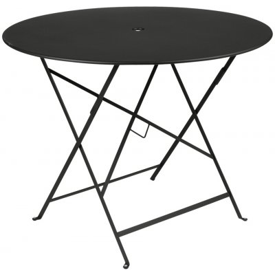 Fermob Skládací stolek Bistro 96 cm liquorice (černá, jemná struktura) – Zboží Mobilmania