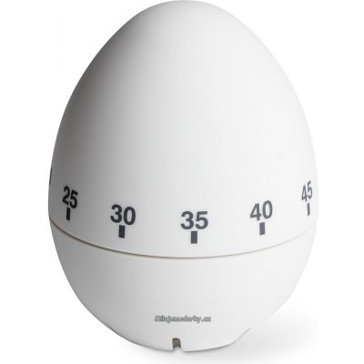 bílá plastová kuchyňská minutka ve tvaru vejce – Zboží Mobilmania