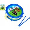 Dětská hudební hračka a nástroj Wiky Krtek Krtečkův bubínek 20 cm a 2 paličky modrý bubínek