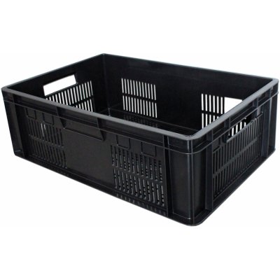 Přepravka plastová na zeleninu černá 600x400x200 mm | PETRAplast Barva: Černá – Sleviste.cz