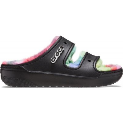 Crocs Classic Cozzzy Spray Dye Sandal black/multi – Zboží Mobilmania